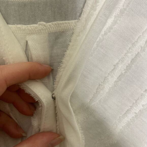 Maeve Anthropolgie Audre textured top long sleeve button cuff minimalist vneck M - Picture 10 of 13